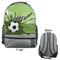 Soccer Large Backpack - Gray - Front & Back View