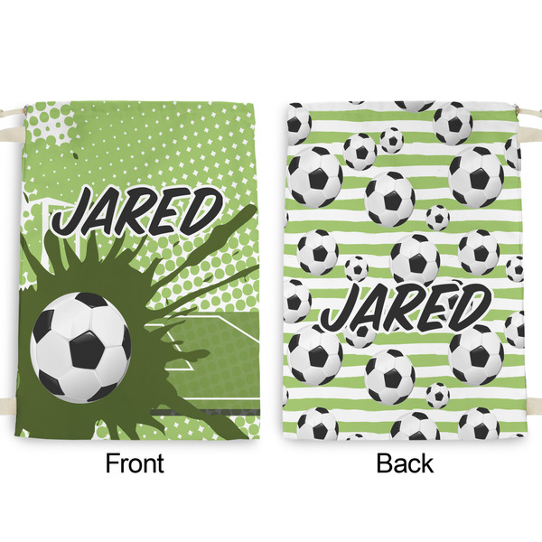 Soccer Large Laundry Bag - Front & Back View