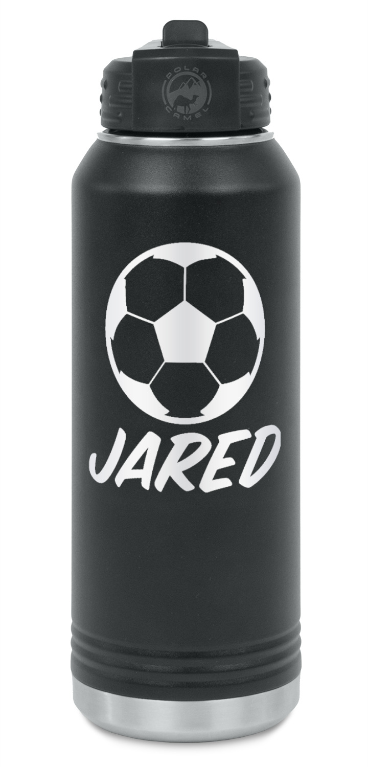 Water Bottle with Soccer Design