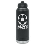 Soccer Water Bottle - Laser Engraved - Front (Personalized)