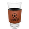 Soccer Laserable Leatherette Mug Sleeve - In pint glass for bar
