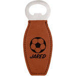 Soccer Leatherette Bottle Opener (Personalized)