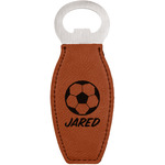 Soccer Leatherette Bottle Opener (Personalized)