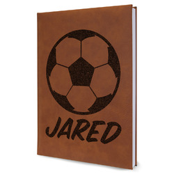 Soccer Leather Sketchbook - Large - Single Sided (Personalized)