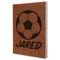 Soccer Leather Sketchbook - Large - Single Sided - Angled View