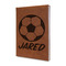 Soccer Leather Sketchbook - Small - Single Sided (Personalized)