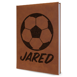 Soccer Leatherette Journal - Large - Single Sided (Personalized)