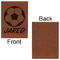 Soccer Leatherette Journal - Large - Single Sided - Front & Back View