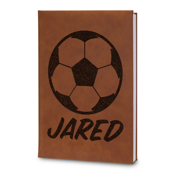 Custom Soccer Leatherette Journal - Large - Double Sided (Personalized)