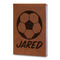 Soccer Leatherette Journals - Large - Double Sided - Angled View