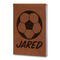 Soccer Leatherette Journal - Large - Double Sided (Personalized)