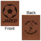 Soccer Leatherette Journals - Large - Double Sided - Front & Back View