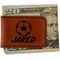 Soccer Leatherette Magnetic Money Clip - Front