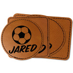 Soccer Faux Leather Iron On Patch (Personalized)