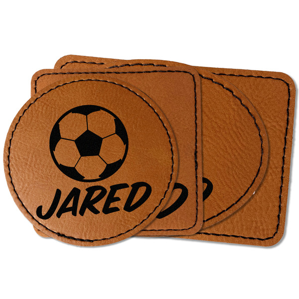 Custom Soccer Faux Leather Iron On Patch (Personalized)