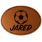 Soccer Faux Leather Iron On Patch - Oval (Personalized)
