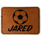 Soccer Faux Leather Iron On Patch - Rectangle (Personalized)