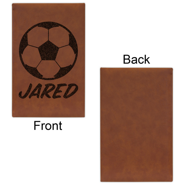 Soccer Leatherette Sketchbooks - Small - Single Sided - Front & Back View