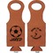 Soccer Leatherette Wine Tote Double Sided - Front and Back