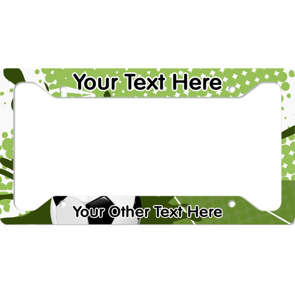 Custom Soccer License Plate Frame - Style A (Personalized)