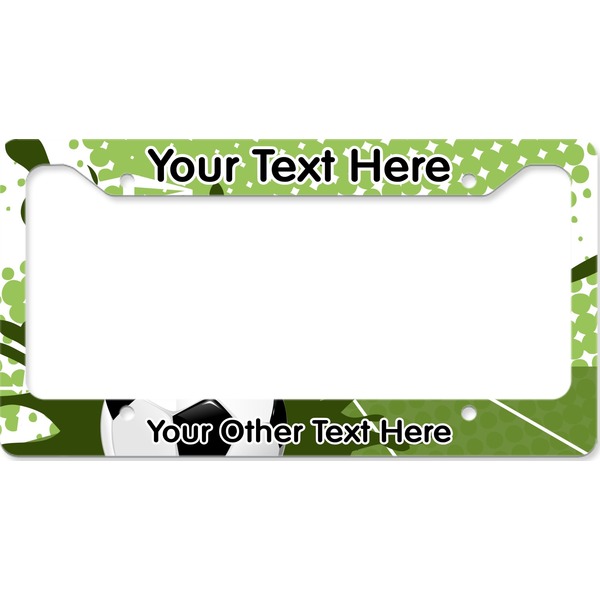 Custom Soccer License Plate Frame - Style B (Personalized)