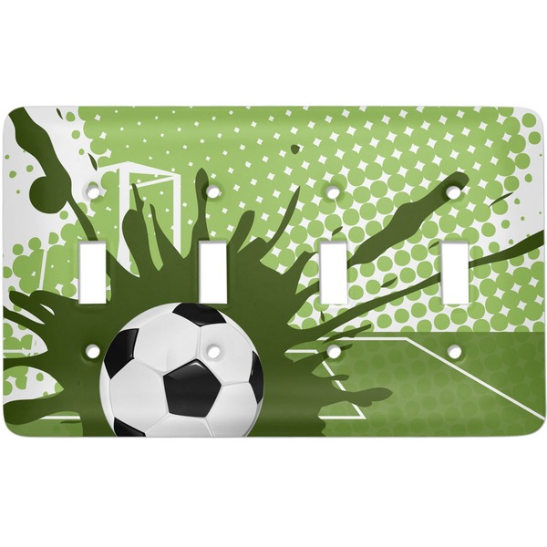 Custom Soccer Light Switch Cover (4 Toggle Plate)