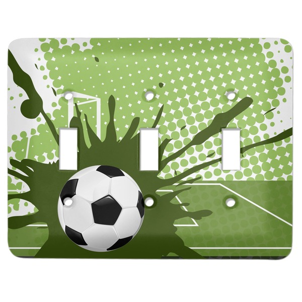 Custom Soccer Light Switch Cover (3 Toggle Plate)