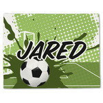 Soccer Single-Sided Linen Placemat - Single w/ Name or Text