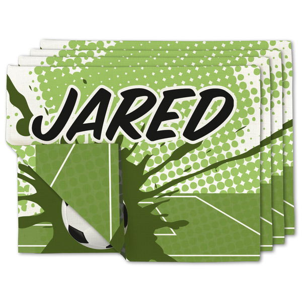 Custom Soccer Linen Placemat w/ Name or Text