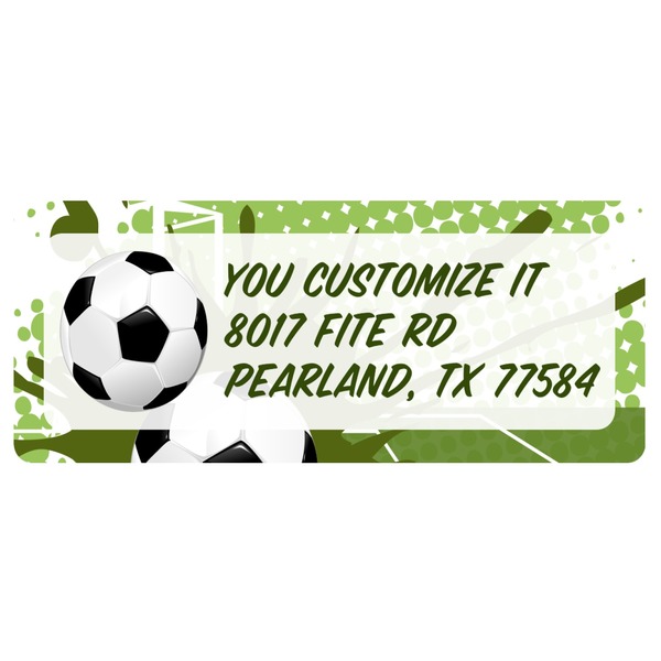 Custom Soccer Return Address Labels (Personalized)