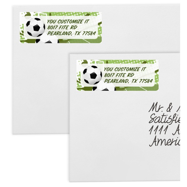 Soccer Mailing Labels - Double Stack Close Up