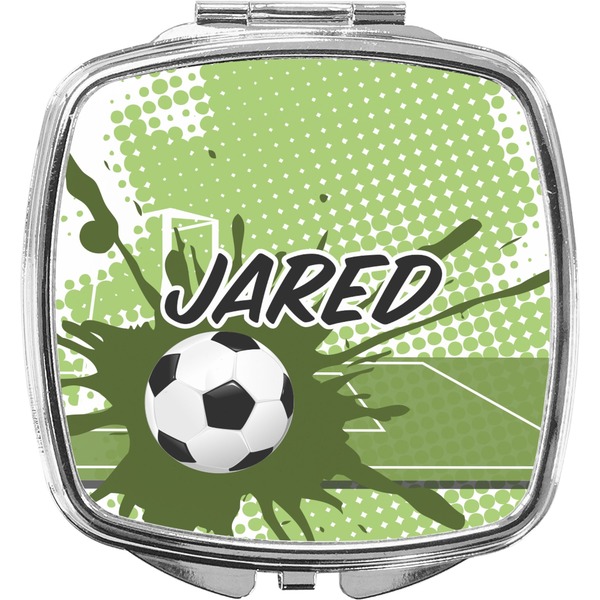 Custom Soccer Compact Makeup Mirror (Personalized)