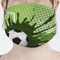 Soccer Mask - Pleated (new) Front View on Girl