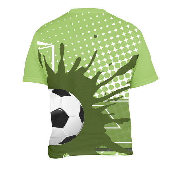 Soccer Men's Crew Neck T Shirt Medium - Back
