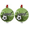 Soccer Metal Ball Ornament - Front and Back