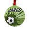 Soccer Metal Ball Ornament - Front