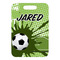 Soccer Metal Luggage Tag - Front Without Strap