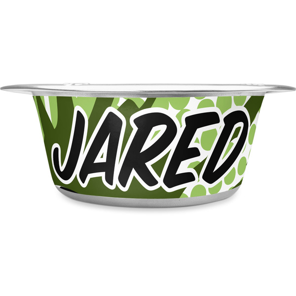 Custom Soccer Stainless Steel Dog Bowl - Large (Personalized)