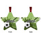 Soccer Metal Star Ornament - Front and Back