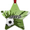 Soccer Metal Star Ornament - Front