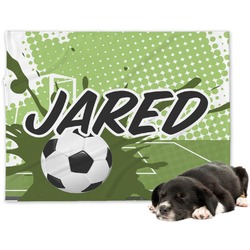 Soccer Dog Blanket - Large (Personalized)