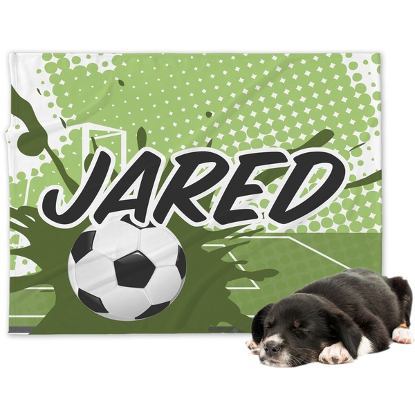 Custom Soccer Dog Blanket - Large (Personalized)