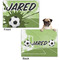 Soccer Microfleece Dog Blanket - Regular - Front & Back