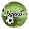 Soccer Microwave Safe Plastic Plate - Composite Polymer (Personalized)