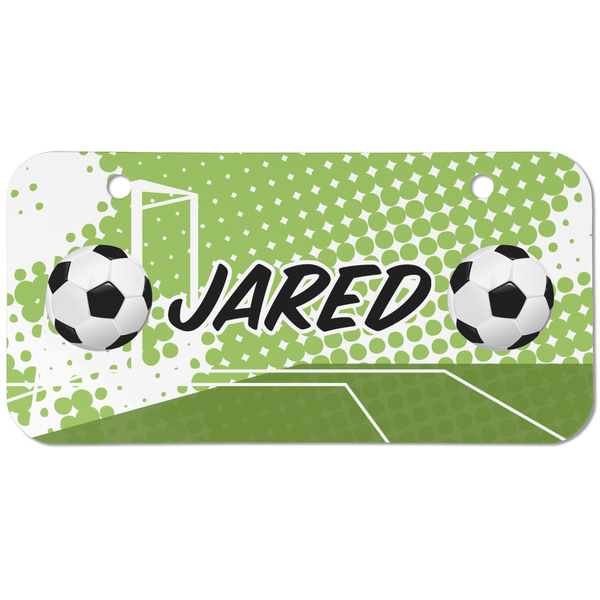 Custom Soccer Mini/Bicycle License Plate (2 Holes) (Personalized)