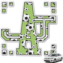 Soccer Monogram Car Decal (Personalized)