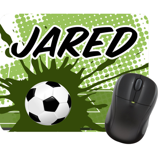 Custom Soccer Rectangular Mouse Pad (Personalized)