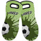 Soccer Neoprene Oven Mitts - Set of 2 w/ Name or Text