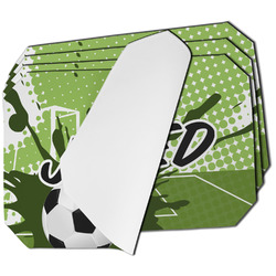 Soccer Dining Table Mat - Octagon - Set of 4 (Single-Sided) w/ Name or Text
