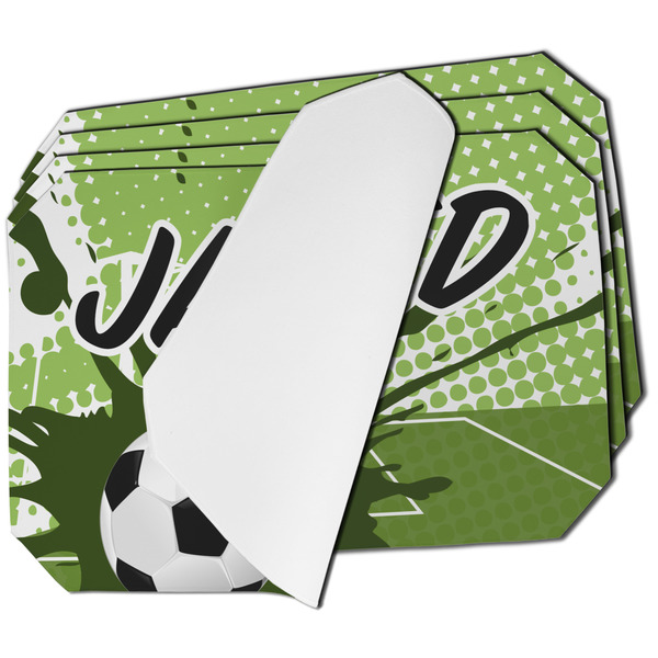 Custom Soccer Dining Table Mat - Octagon - Set of 4 (Single-Sided) w/ Name or Text